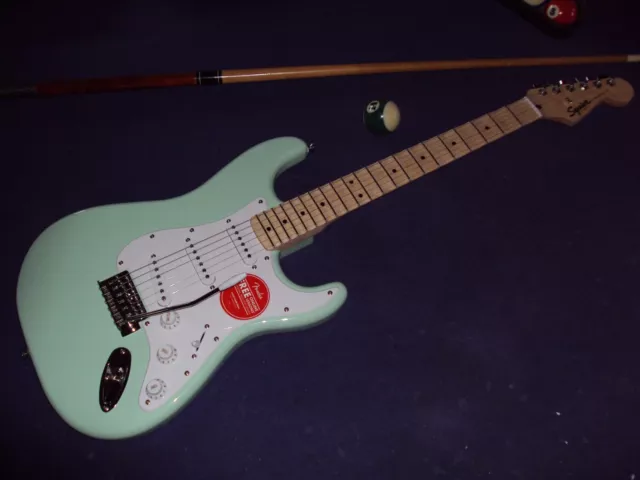 Scalloped SQUIER Sonic Stratocaster,seafoam LTD playing ala Yngwie,Ritchie & Co!