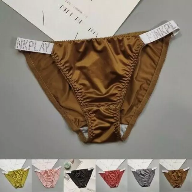 WOMEN SILK SATIN Panties Ladies Lingerie Sexy-Underwear Knickers Briefs ...