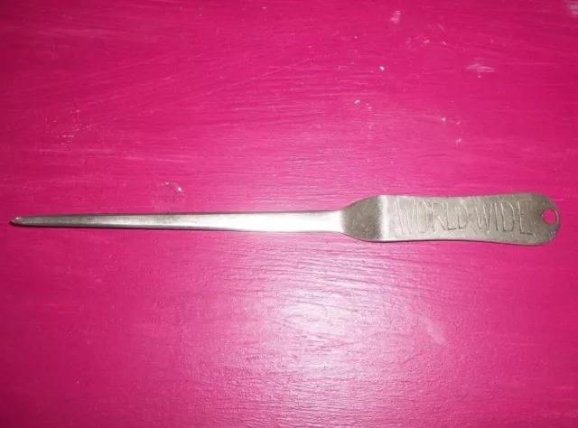 World Wide Metal Letter Opener