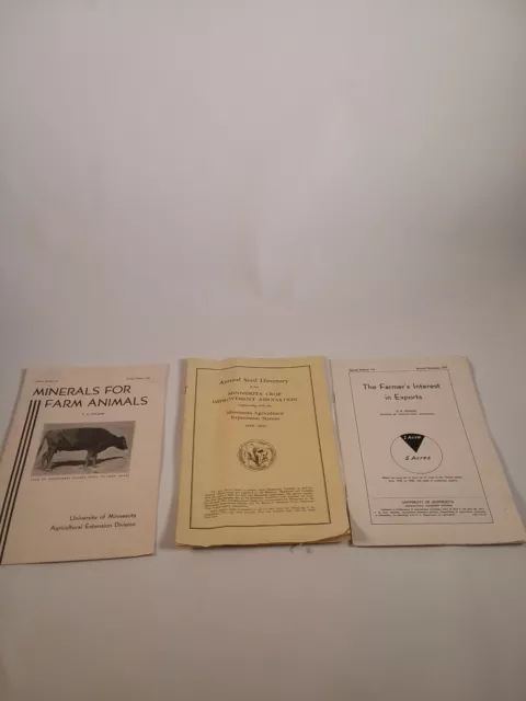 Lot Of Farm Bulletins From the 30s minerals  seed directory interest in exports