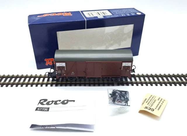 ROCO 1:87 H0 67706 - gedeckter Güterwagen Gms 54 der DB 259 019 in OVP ...