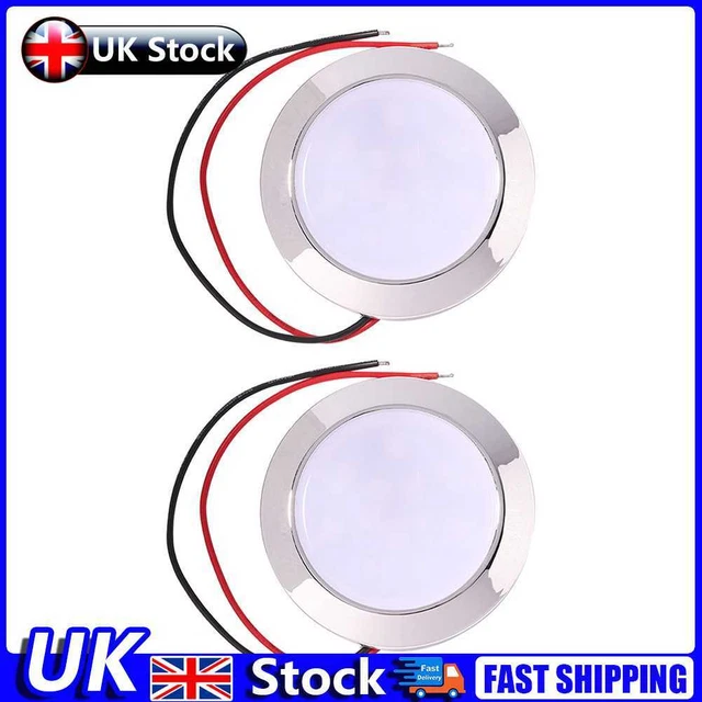 IP65 Waterproof 12V 24V Auto 24 SMT LED Dome Reading Lamp for Caravan RV UK