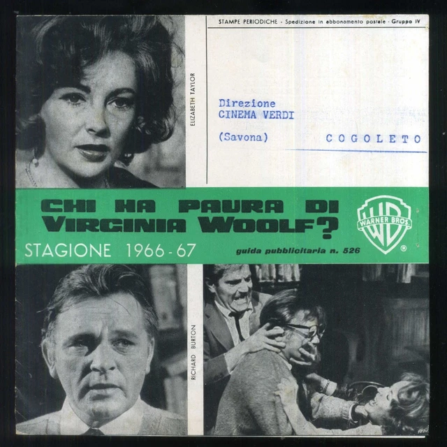Cinema Guida Pubblicitaria Warner Bros - Liz Taylor  Richard Burton