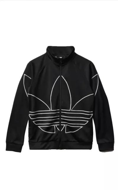 Adidas Originali Grande Trifoglio Junior da Bambino Pista Top Bianco Nero GD2707