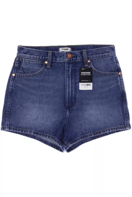 Wrangler Shorts Damen kurze Hose Hotpants Gr. W28 Baumwolle Blau #kjx13by