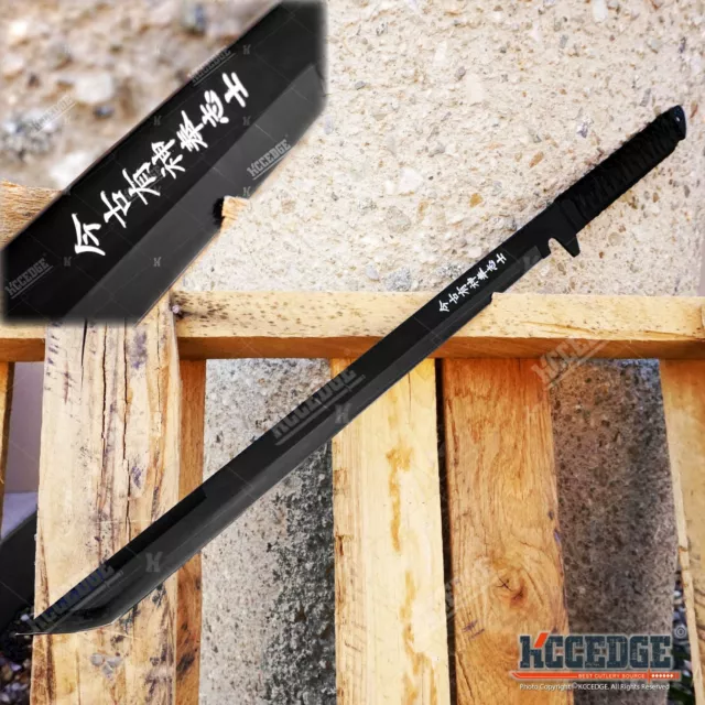 28" Tanto Ninja Assassin Full Tang Machete Sword Tactical Survival Gear