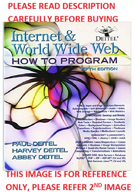 Internet and World Wide Web How to Program par Deitel 5th Intl Soft Ed même livre