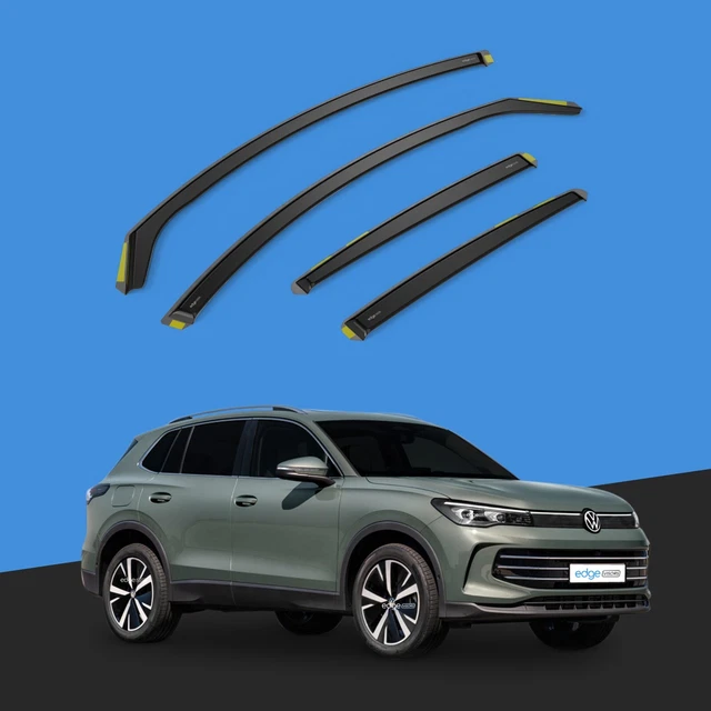 thumbnail image 2 of EdgeVisors Tinted Wind Deflectors For VW T-Cross SUV (2019+) – 4 Piece Kit, Acrylic 2 of 5