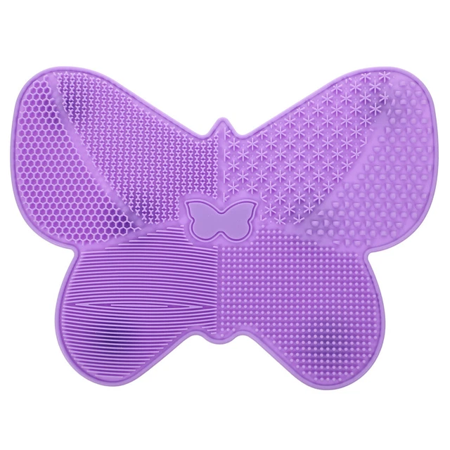 1 pieza Pincel de belleza Almohadilla de limpieza Cepillo de maquillaje Herramienta de limpieza Mariposas Forma Estera