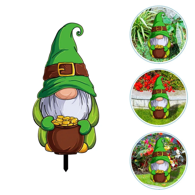 Cartel del Día de San Patricio yarda festival al aire libre decorativo gnome Schi