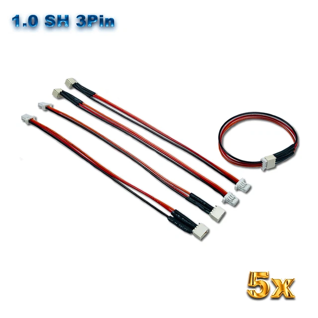 YIXISI 50 Pares Mini Micro JST-ZH 1.5mm 3-Pin Connector Plug con Cables 15cm