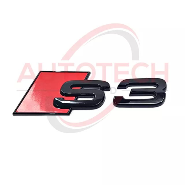 Audi S3 Emblem GLOSS BLACK Rear Trunk Lid Letter Badge S Line Logo Nameplate