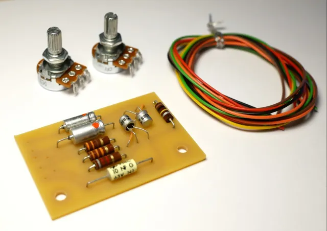 Pre Built BC108 Fuzz Face Board PCB Kit NOS Components Allen Bradley + Pots