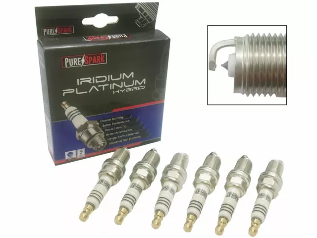 6x Iridium Platinum Upgrade Spark Plugs Fits Ford Mondeo (Mk3) ST220