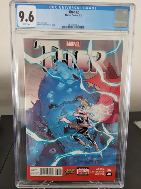 Thor #2 Cgc 9.6 Graded 2015 Marvel 1St Full Appearance Of Jan Foster As Thor