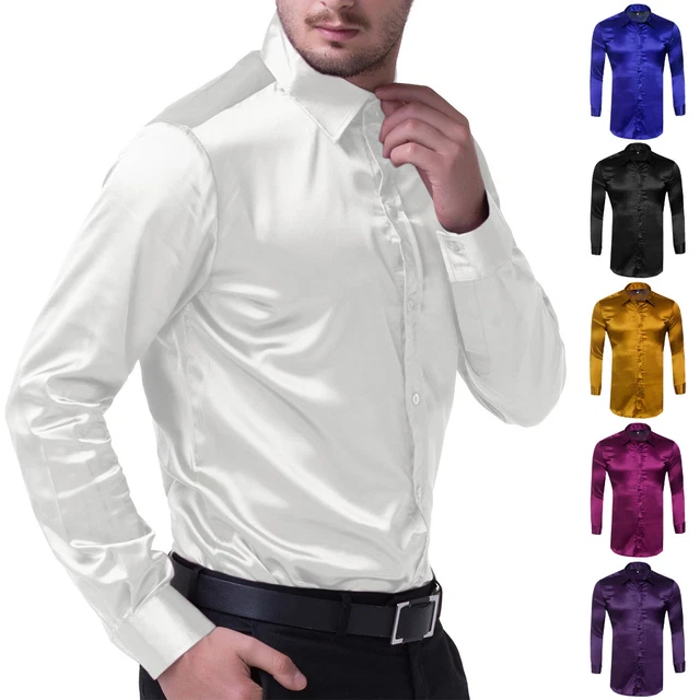 Camicia in raso discount uomo