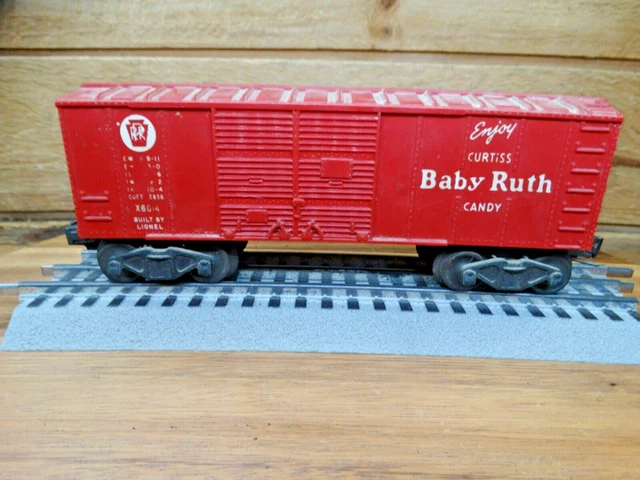 Lionel O/O27 Gauge 41' Pennsylvania PRR X-6014 Red Curtiss Baby Ruth Box Car