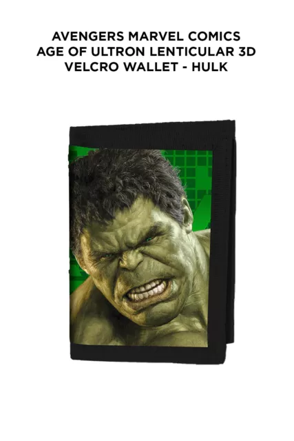 Avengers Marvel Comics Age of Ultron Lenticular 3D Wallet-Hulk 3 fold kidswallet