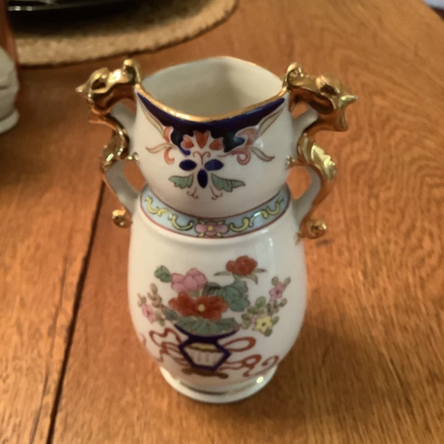 VINTAGE GENUINE KUTANI Modem Vase 5” Exc. Condition And Detail, See