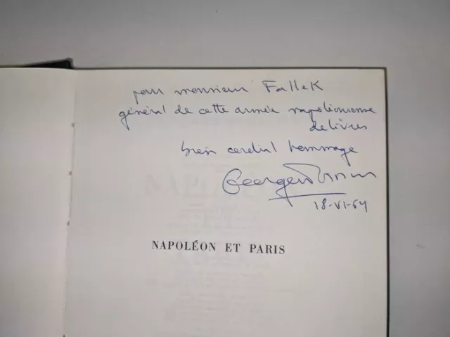livre ancieGeorges Poisson - Napoléon et Paris - 1964(avec envoi de l auteur )