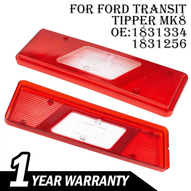 Rear Light Lamp Lens Right & Left Fits Ford Transit Tipper Mk8 1831334 (2013+On)