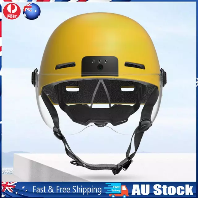 Helmet Action Camera 1080P@30FPS Sports Camera for Cycling Skiing (Yellow)