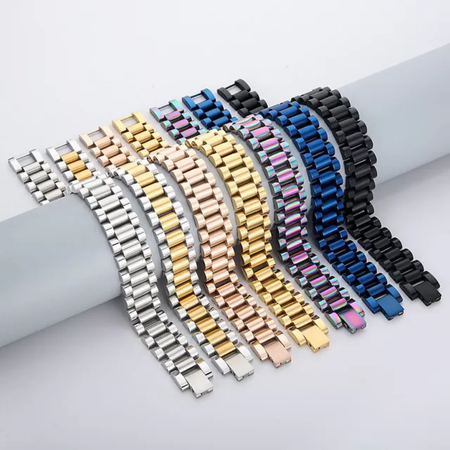15mm New Men's Chain Wristband Link Heavy Solid Stainless Steel Hip Hop Bracelet