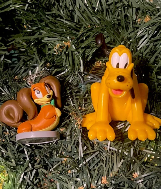 2ct 2022 Disney (Fifi & Pluto) Minnie Mouse Pet Dog Christmas Tree Ornaments