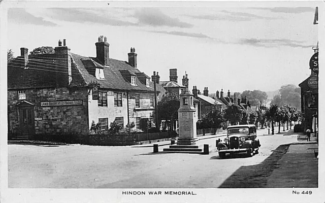 Tarjeta Postal - Hindon Monumento de la Guerra - Vintage Coche