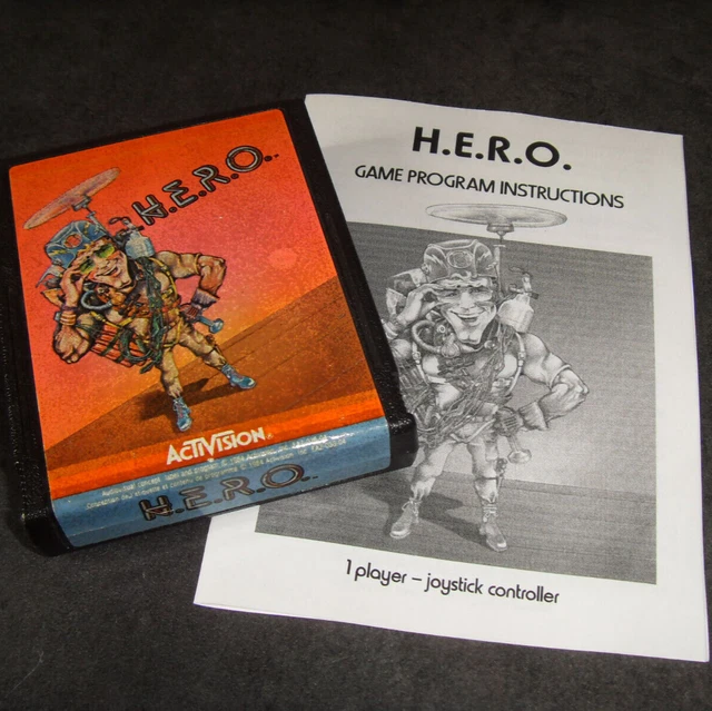 Jeu HERO Atari 2600 Complet - Boîte, Notice, Cartouche, Version PAL