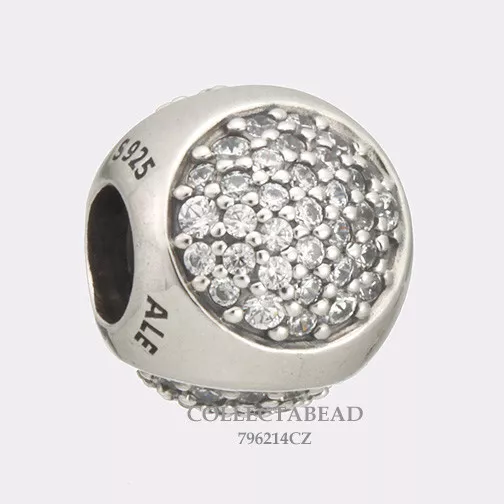 Authentic Pandora Sterling Silver Dazzling Droplet Clear CZ Bead 796214CZ