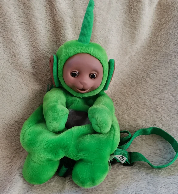 VINTAGE DIPSY TELETUBBIES Teletubby Backpack Green Plush Bag Bags 37cm