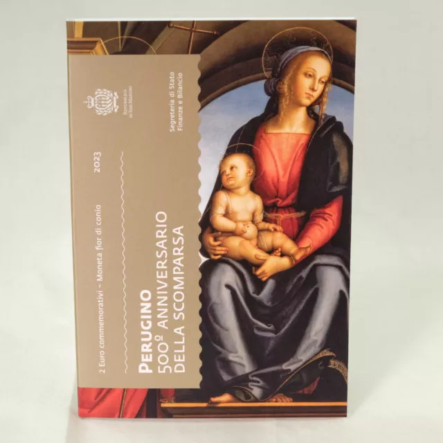 2 Euro Münze Gedenkmünze San Marino 500. Todestag von Perugino 2023