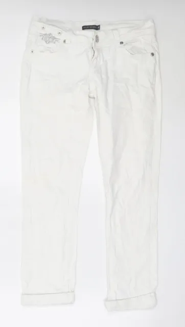 SELECT WOMENS WHITE Cotton Straight Jeans Size 12 L27.5 in Regular EUR ...