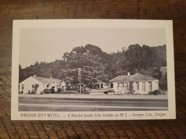 Postcard OR Oregon City Motel Portland Clackamas County Roadside