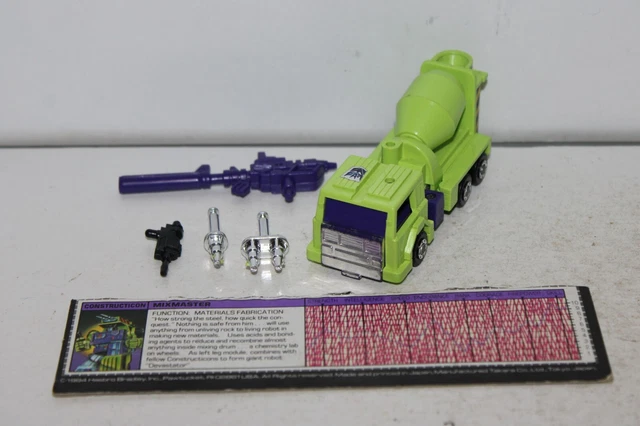 TRANSFORMERS G1 ORIGINAL vintage devastator constructicons mixmaster ...