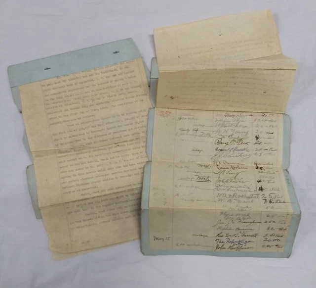 1908 LONG ISLAND RAIL ROAD LIRR Bank Documents For Electrifying Hempstead Line