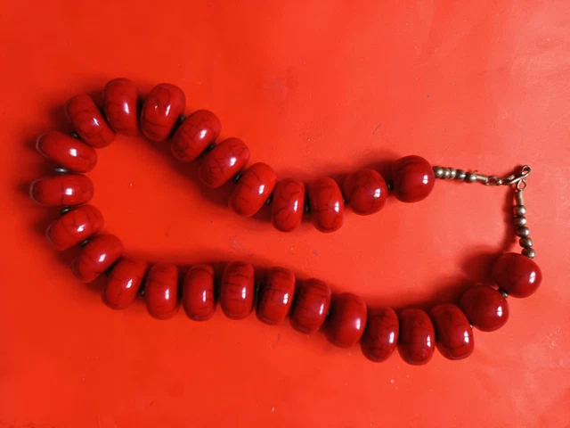 Collier Ancien En Argent Massif Traditionnel Berbère Ben Yenni - Bijou Ethnique Antique Occasion