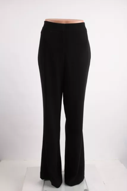 Diane Von Furstenberg DVF Womens Presley Dress Pants Wide Leg Sz 14 Black NWT