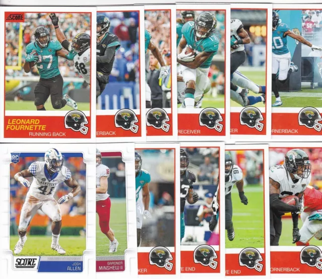 Jacksonville Jaguars 2019 Score Football Team Set (12) W/ Rookies Fournette +