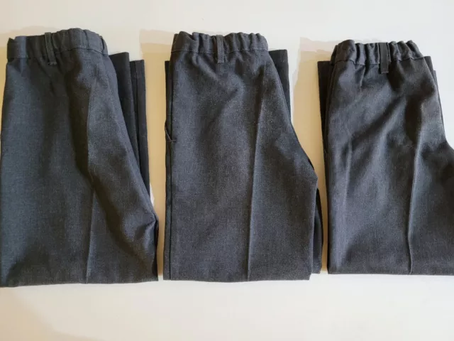 Marks & Spencer grey Boys school Uniform trouser Bundle X 3