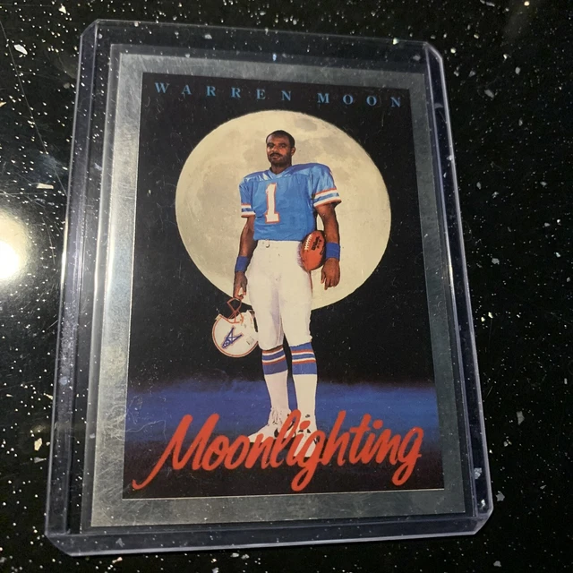 1990 Skybox Moonlighting #M211 WARREN MOON HOF HOUSTON OILERS MT Vintage🏈card!