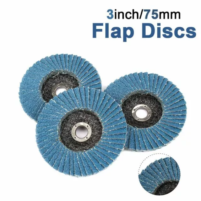 75mm 3'' Grinding Wheel Flap Discs Angle Grinder Sanding Disc Wood Abrasive Tool