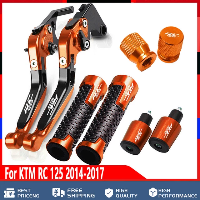 Leviers Courts Frein & Embrayage Aluminium CNC Pour KTM 690 Duke R 2014-2017 – Noir – Accessoires Moto Racing Léger