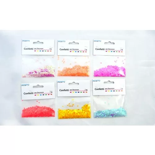 CONFETTI CORIANDOLI FLUO 5 GRAMMI CELESTE PER DECORAZIONI E PALLONCINI feste