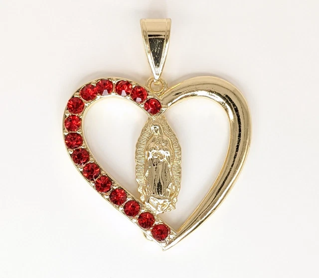 Gold Plated My Lady Virgin Mary Pendant Oro Laminado Virgen de Guadalupe Medalla