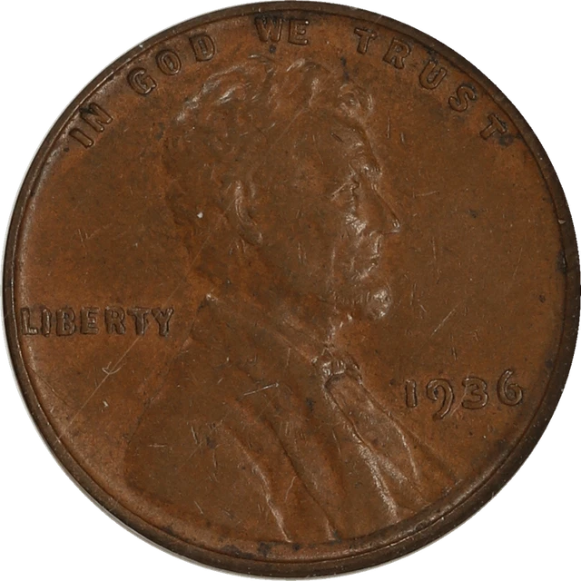 1936 Lincoln Wheat Cent 1c ANACS AU 55 DDO FS-016 Die 3