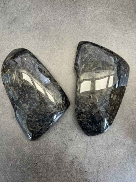 BMW 1 Series F40 Carbon Fibre Genuine Chopped Forged Wing Mirror Caps Brand New
