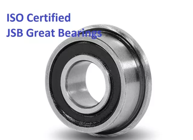 (Qty.10) Flange ball bearing FR6-2RS rubber seals FR6RS high quality FR6 RS
