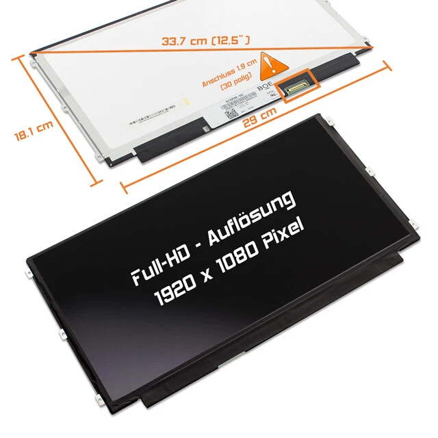 12,5" LED Display matt passend für Dell Latitude E7250/7250 IPS Full-HD